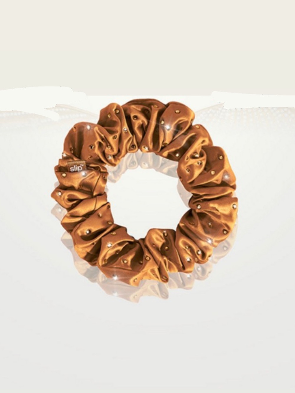 slip Jewelled silk Scrunchie - Bronze